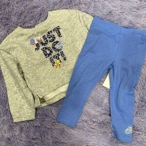 Girls Nike Outfit Size 24 months‎ cropped sweatshirt and leggings